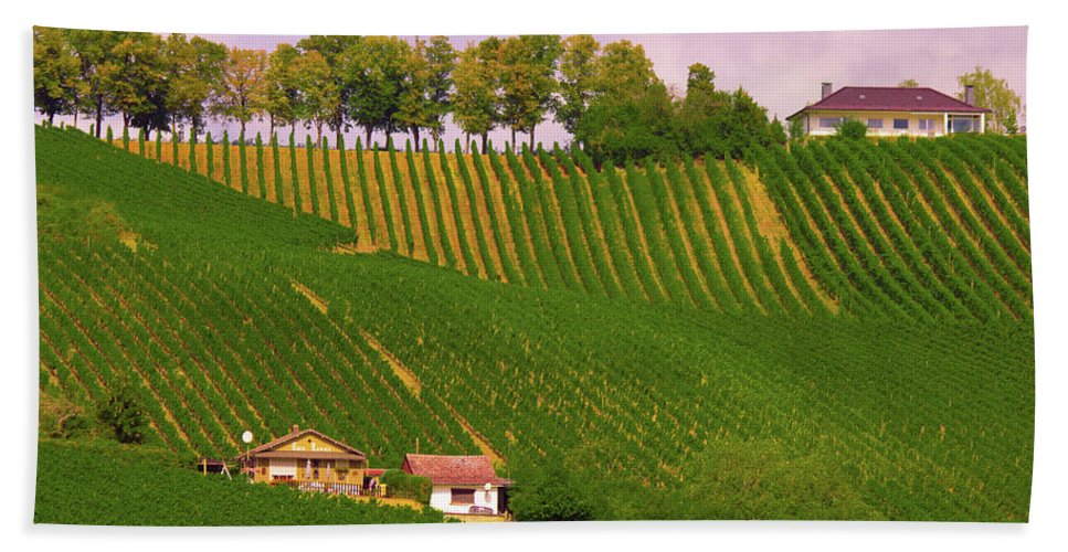 Luxembourg Vineyards Landscape  - Beach Towel