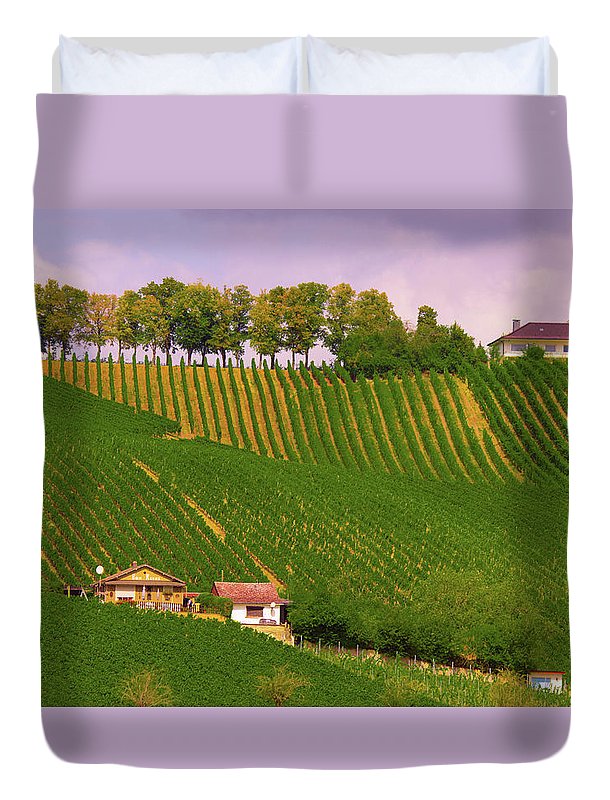 Luxembourg Vineyards Landscape  - Duvet Cover