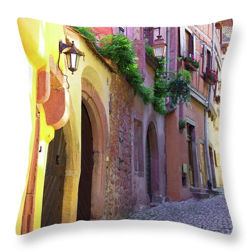 Medieval Alsace, Region In France - Throw Pillow