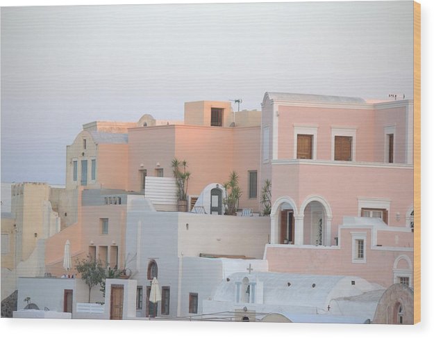 Oia Cityview - Wood Print