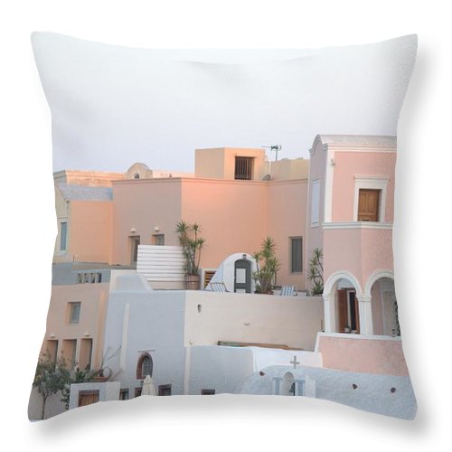 Oia Cityview - Throw Pillow