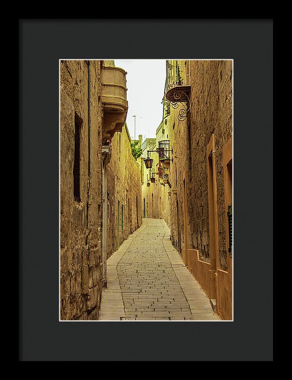 On The Streets Of Malta - Framed Print