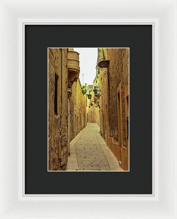 On The Streets Of Malta - Framed Print