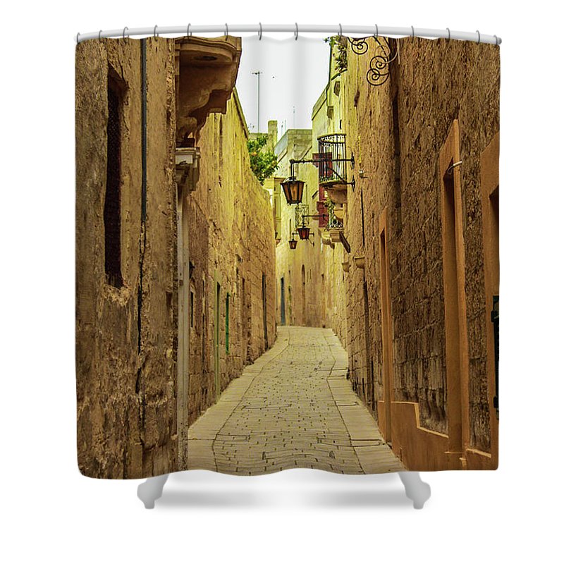 On The Streets Of Malta - Shower Curtain
