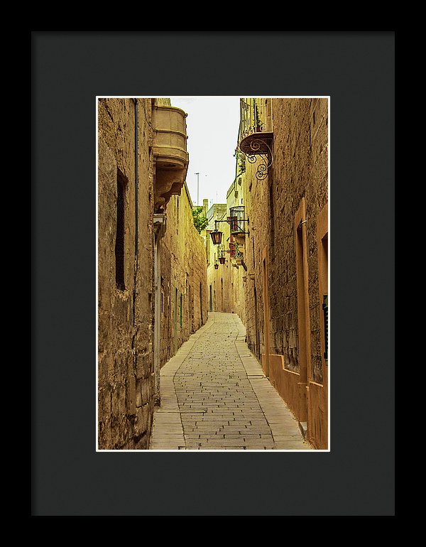 On The Streets Of Malta - Framed Print