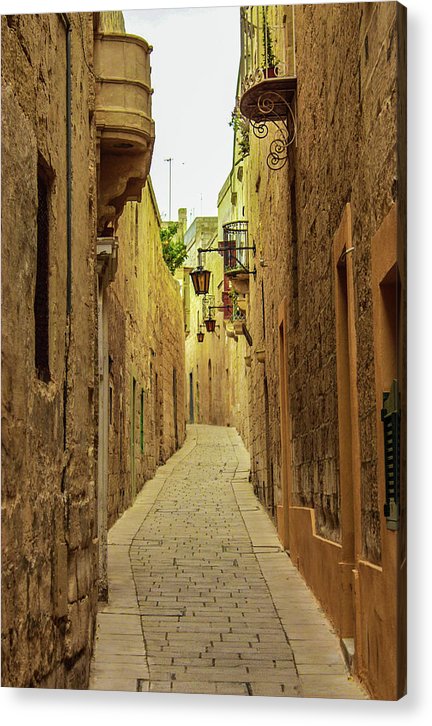 On The Streets Of Malta - Acrylic Print