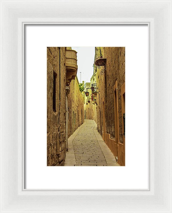 On The Streets Of Malta - Framed Print