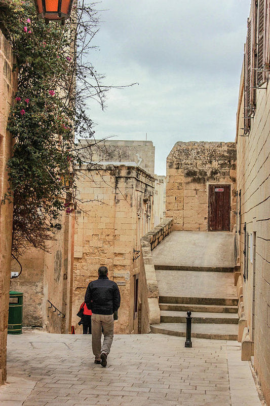 On The Streets Of Mdina Malta - Art Print