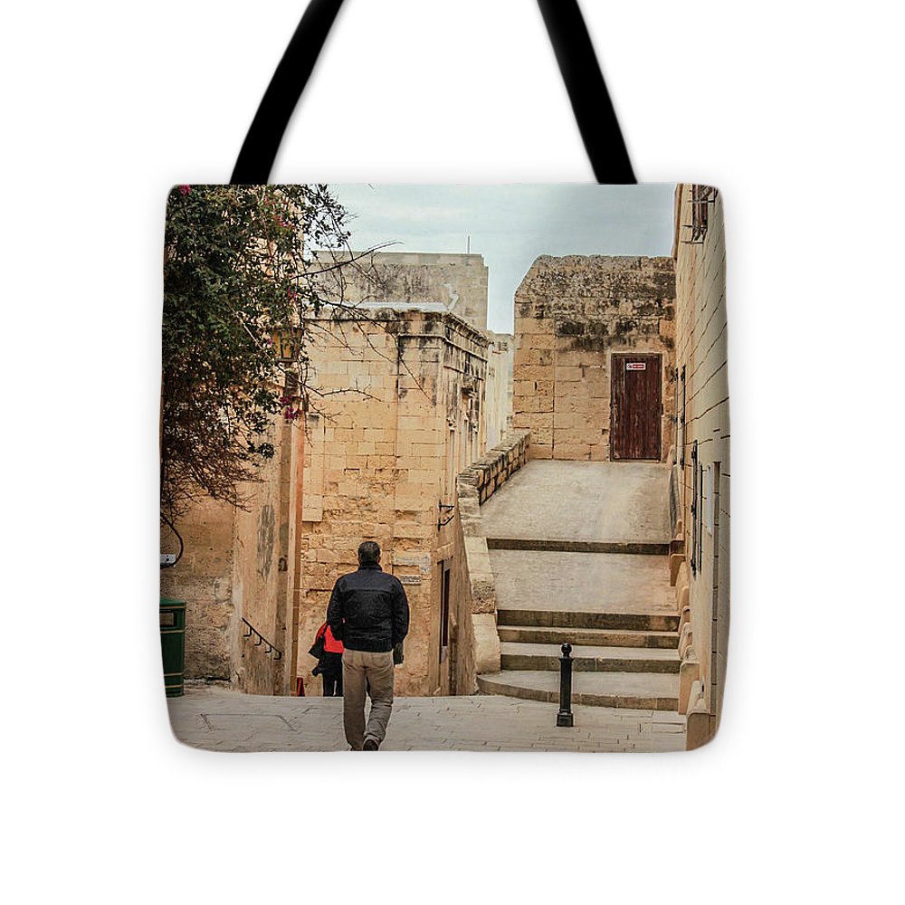 On The Streets Of Mdina Malta - Tote Bag