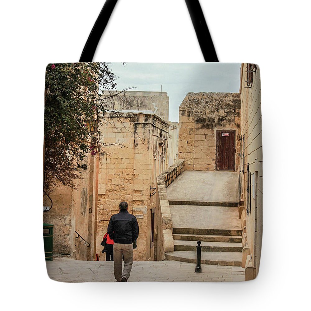 On The Streets Of Mdina Malta - Tote Bag