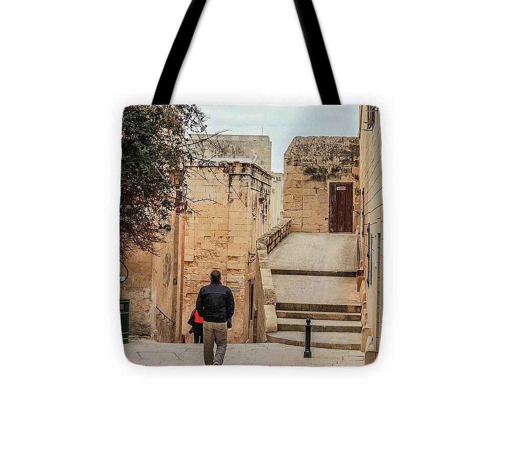On The Streets Of Mdina Malta - Tote Bag