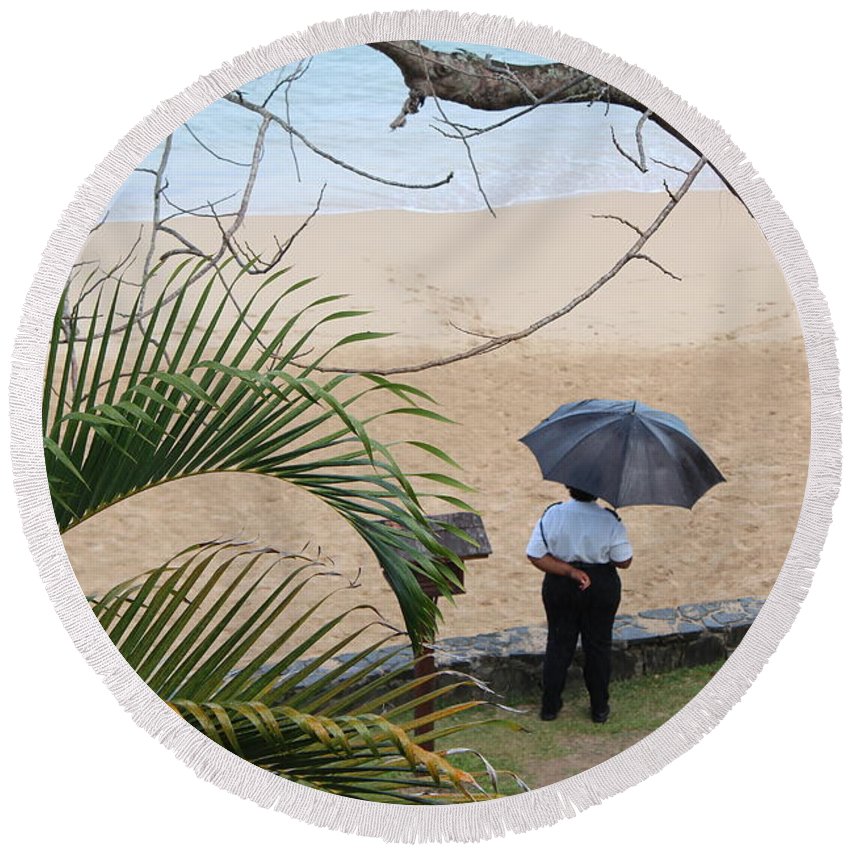 Rainy Day - Round Beach Towel