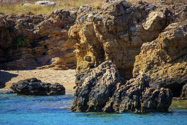 Rocks And Sea Of Spinalonga - Art Print