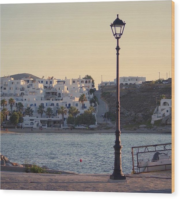 Sunset In Cyclades - Wood Print