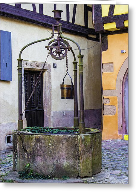 The Fountain Of Riquewihr - Greeting Card