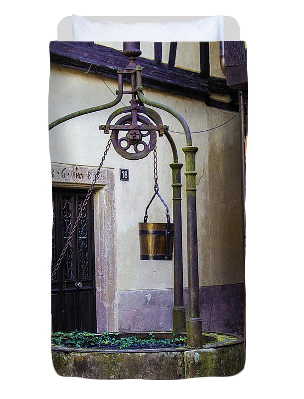 The Fountain Of Riquewihr - Duvet Cover