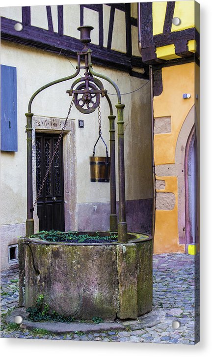 The Fountain Of Riquewihr - Acrylic Print