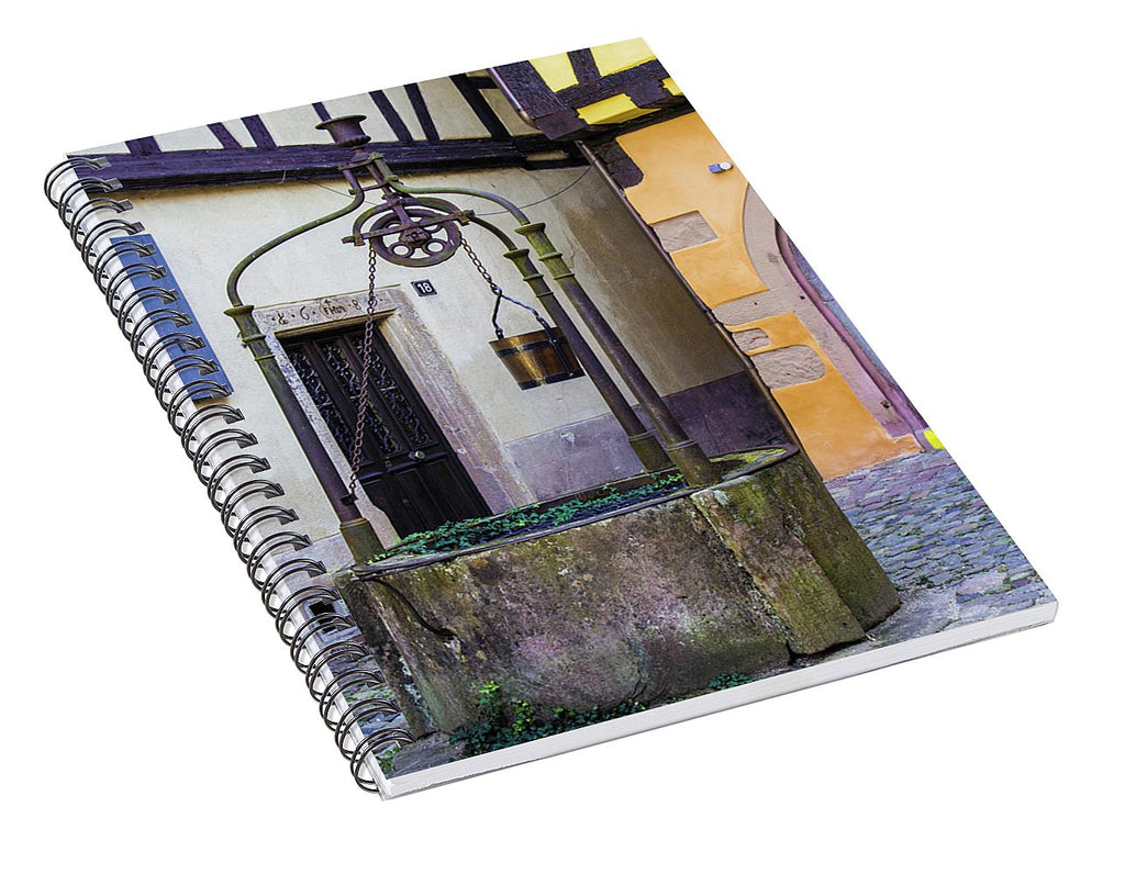 The Fountain Of Riquewihr - Spiral Notebook