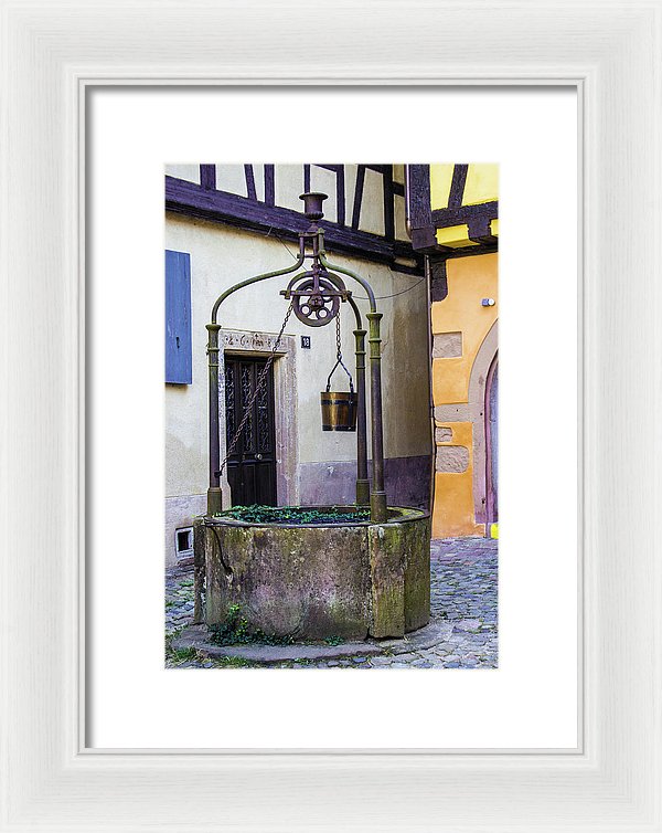 The Fountain Of Riquewihr - Framed Print