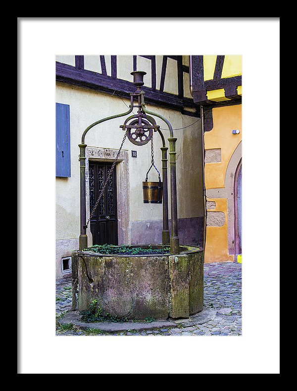 The Fountain Of Riquewihr - Framed Print