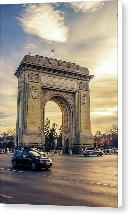 Triumphal Arch Bucharest - Canvas Print