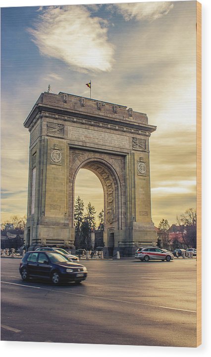 Triumphal Arch Bucharest - Wood Print