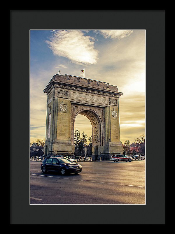 Triumphal Arch Bucharest - Framed Print