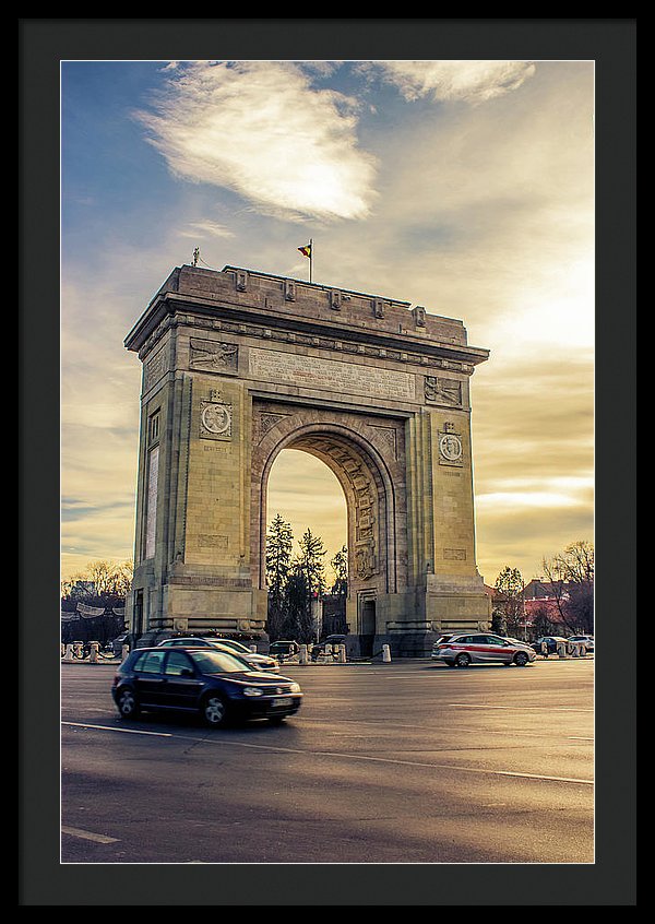 Triumphal Arch Bucharest - Framed Print