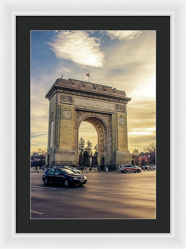 Triumphal Arch Bucharest - Framed Print