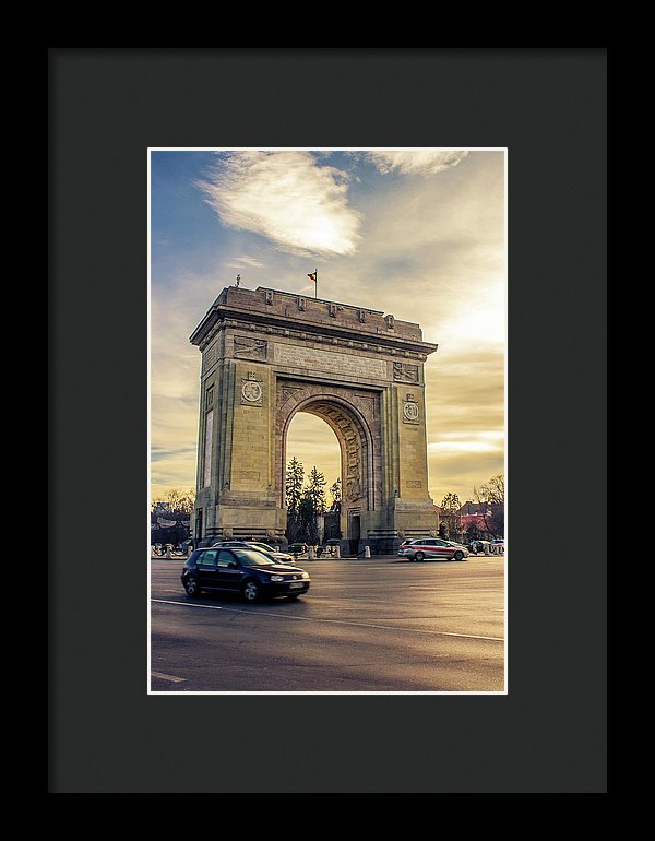 Triumphal Arch Bucharest - Framed Print