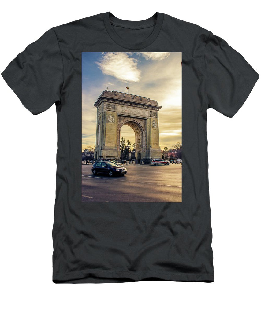 Triumphal Arch Bucharest - Men's T-Shirt (Athletic Fit)