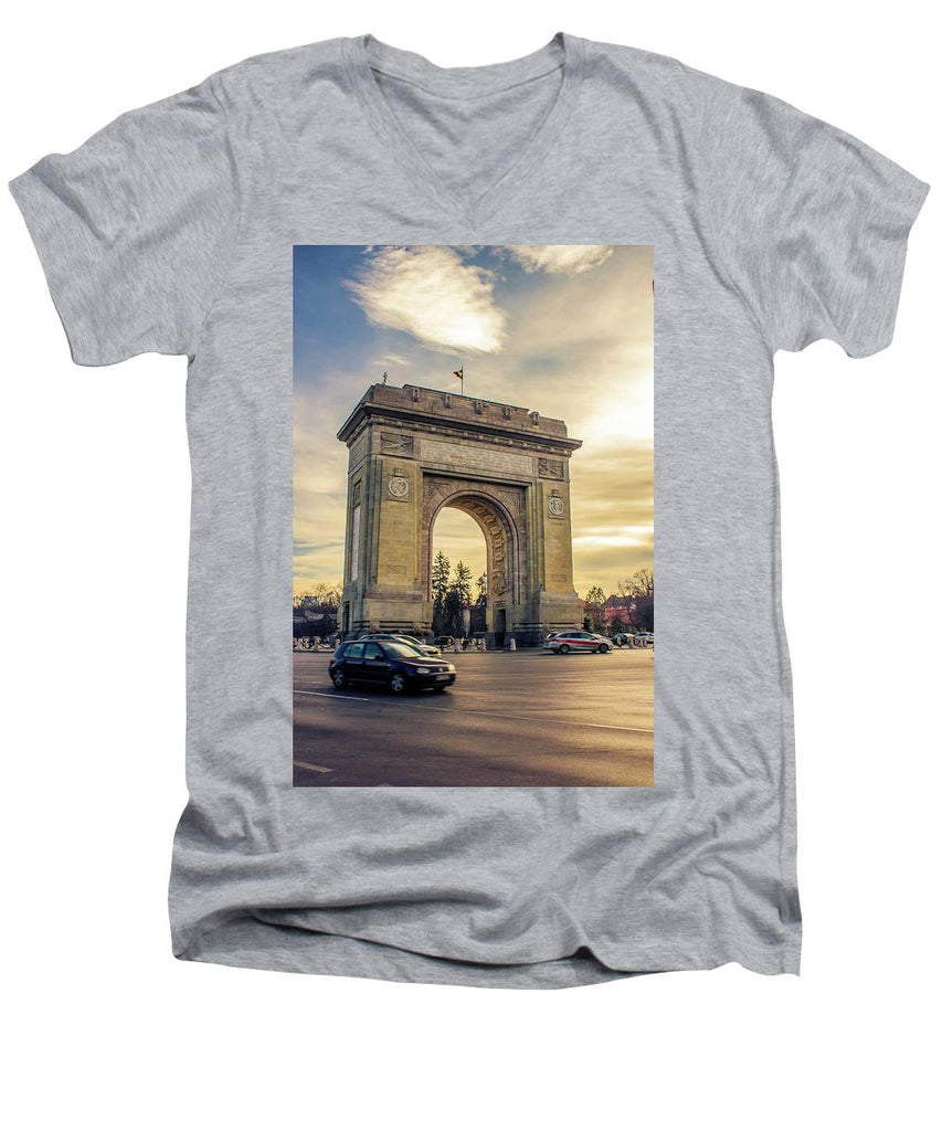 Triumphal Arch Bucharest - Men's V-Neck T-Shirt