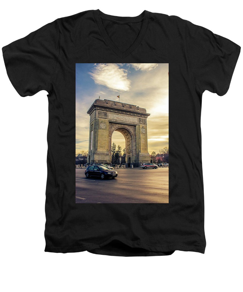 Triumphal Arch Bucharest - Men's V-Neck T-Shirt