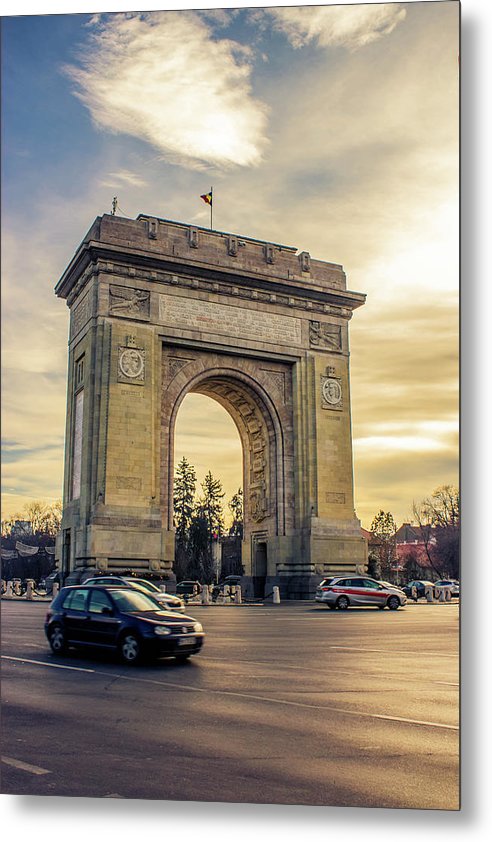 Triumphal Arch Bucharest - Metal Print