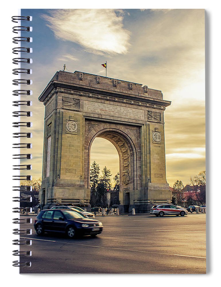 Triumphal Arch Bucharest - Spiral Notebook