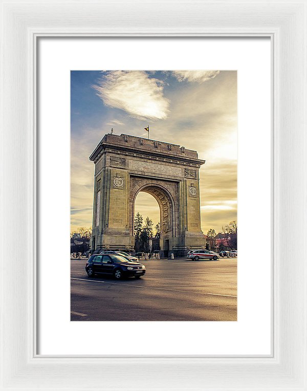 Triumphal Arch Bucharest - Framed Print