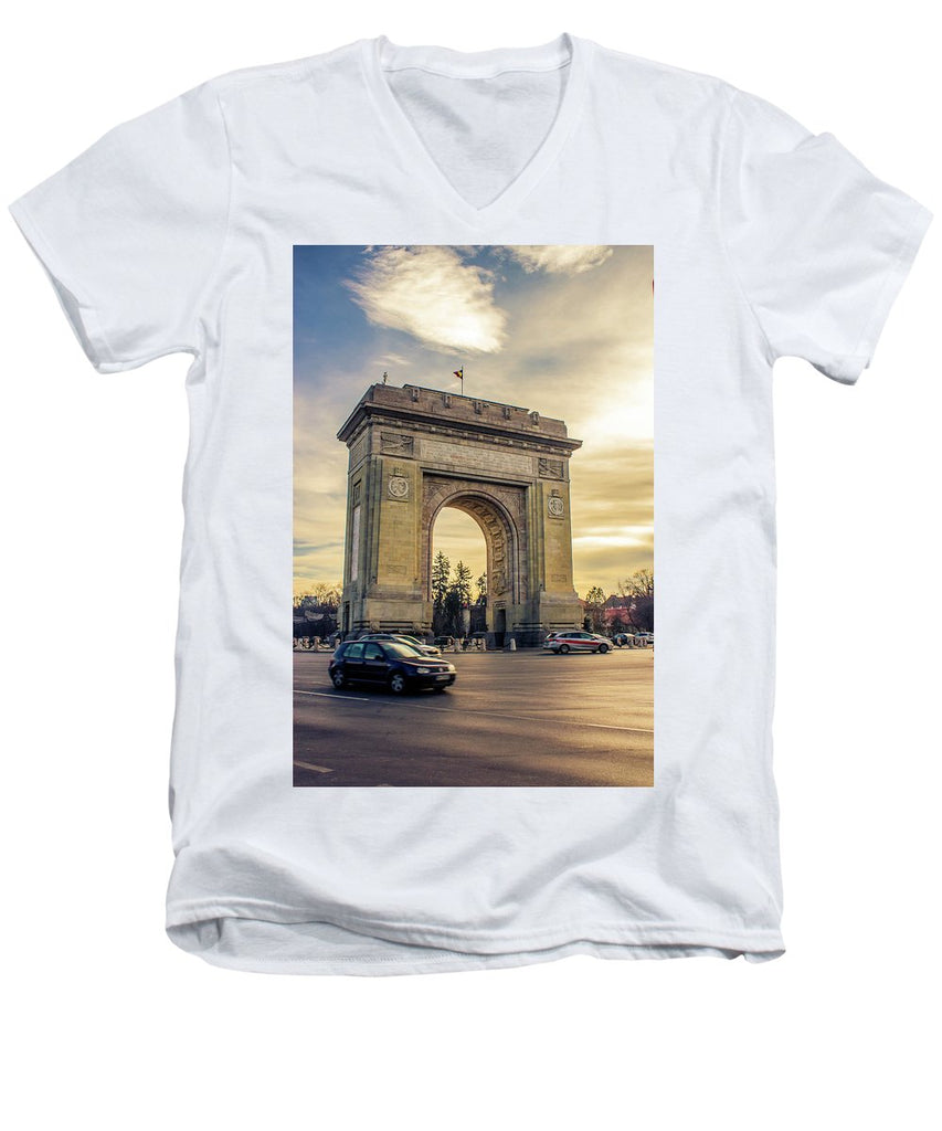 Triumphal Arch Bucharest - Men's V-Neck T-Shirt