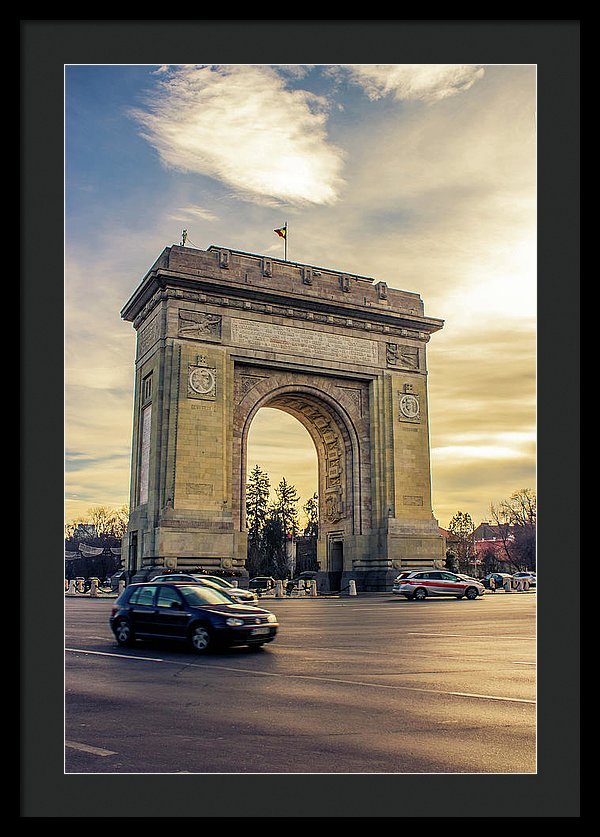 Triumphal Arch Bucharest - Framed Print