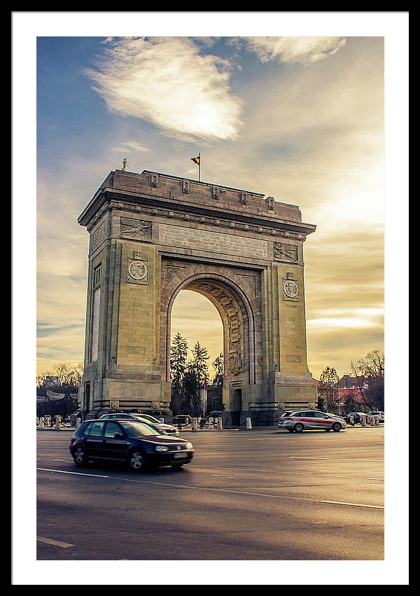 Triumphal Arch Bucharest - Framed Print