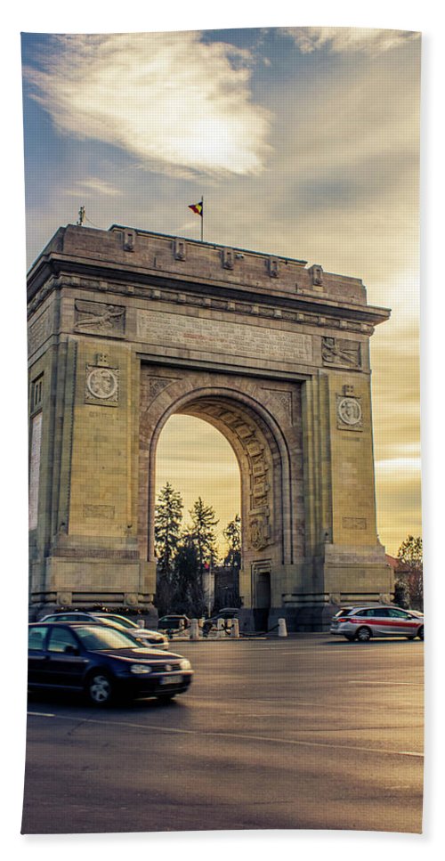 Triumphal Arch Bucharest - Beach Towel