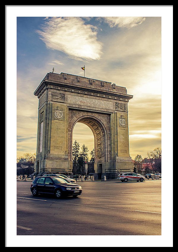 Triumphal Arch Bucharest - Framed Print