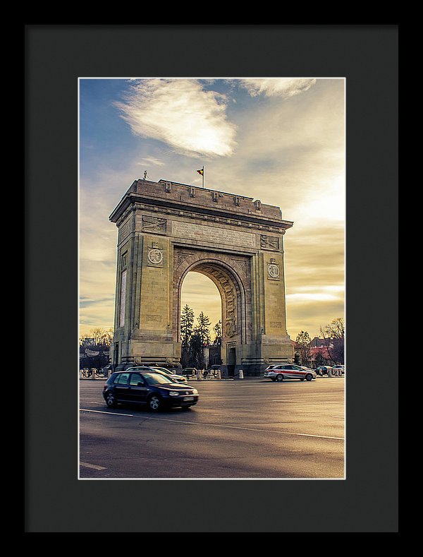 Triumphal Arch Bucharest - Framed Print