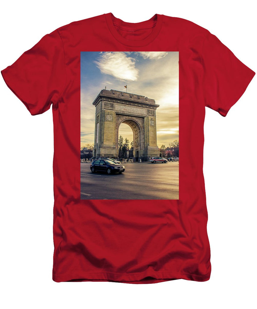 Triumphal Arch Bucharest - Men's T-Shirt (Athletic Fit)