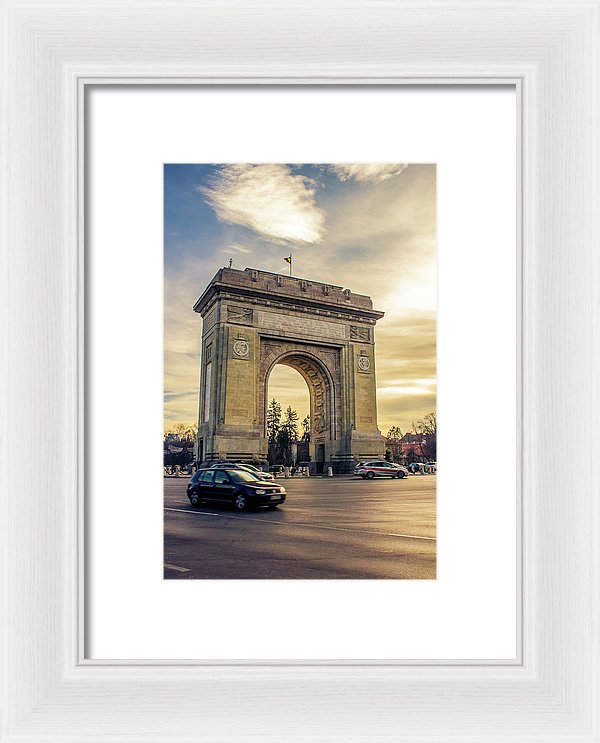 Triumphal Arch Bucharest - Framed Print