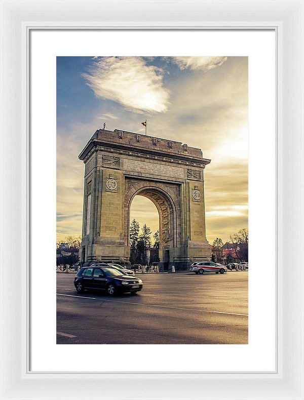 Triumphal Arch Bucharest - Framed Print