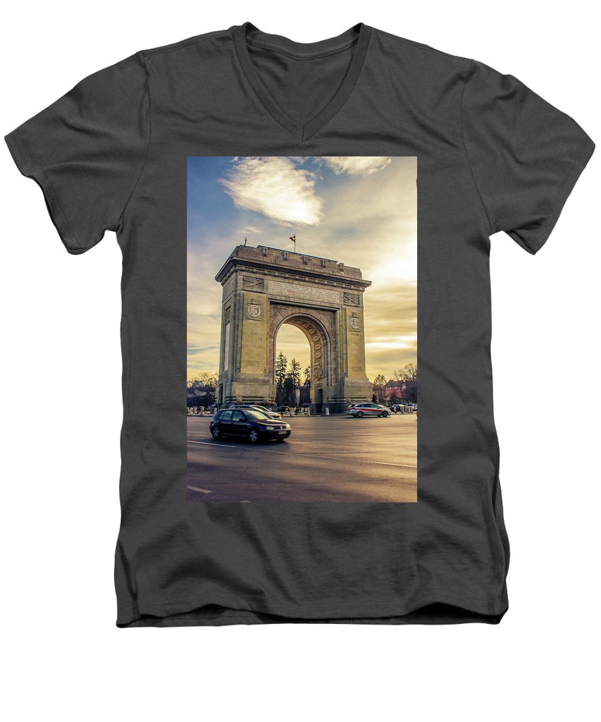 Triumphal Arch Bucharest - Men's V-Neck T-Shirt