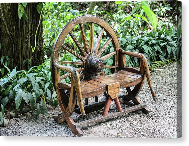 Wheel Bench - Canvas Print