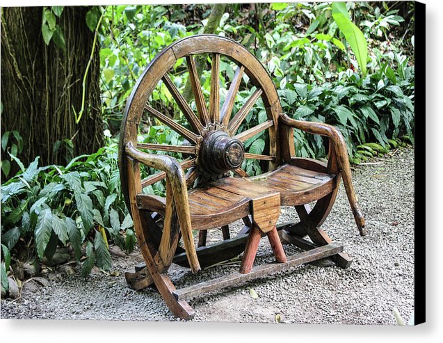 Wheel Bench - Canvas Print