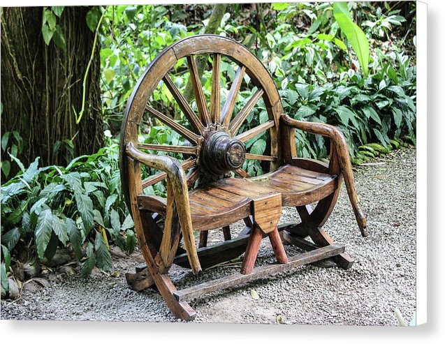 Wheel Bench - Canvas Print