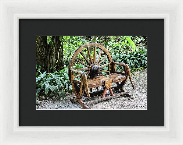 Wheel Bench - Framed Print